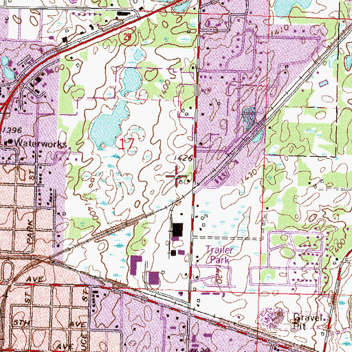 Topographic Map of Discovery Middle School, MN