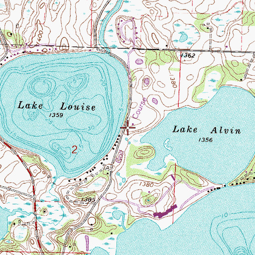 Topographic Map of Arrowwood-Radisson Golf Course, MN