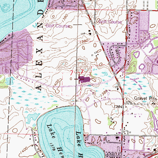 Topographic Map of Voyager Elementary School, MN