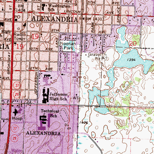 Topographic Map of Knute Nelson House Historical Marker, MN