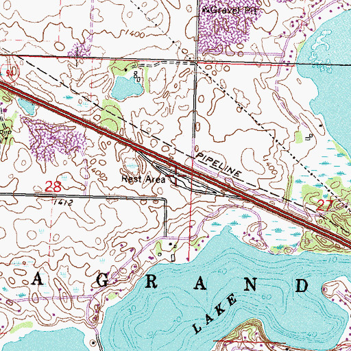 Topographic Map of Minnesota Watersheds Historical Marker, MN