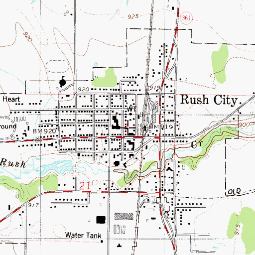 Topographic Map of Stenger's Mobile Home Park, MN