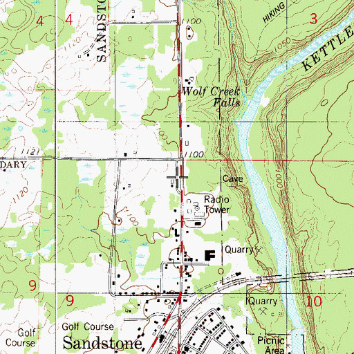 Topographic Map of Johnson's Sunset Mobile Home Park, MN