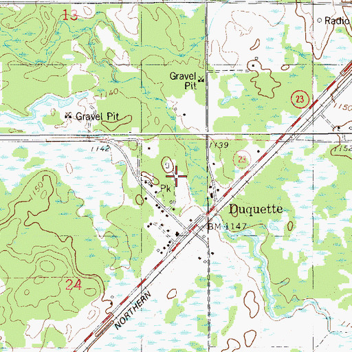 Topographic Map of Catholic Cemetery, MN