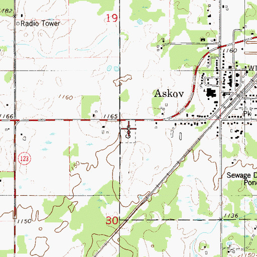 Topographic Map of Bethlehem Lutheran Church Cemetery, MN