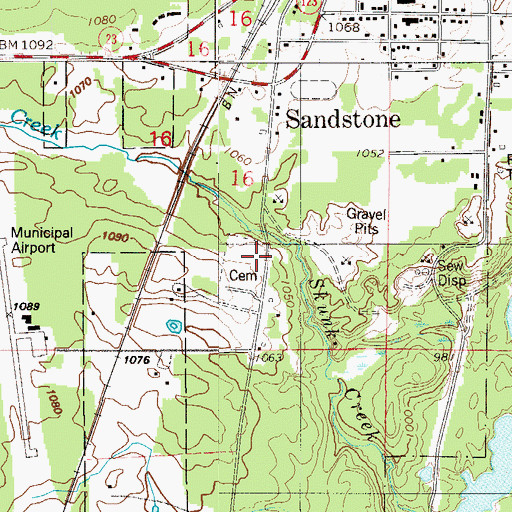 Topographic Map of Spring Park Cemetery, MN
