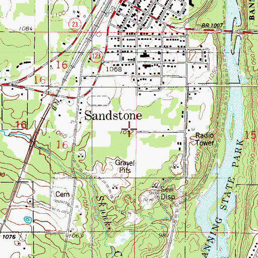 Topographic Map of Gateway Family Health Clinic, MN