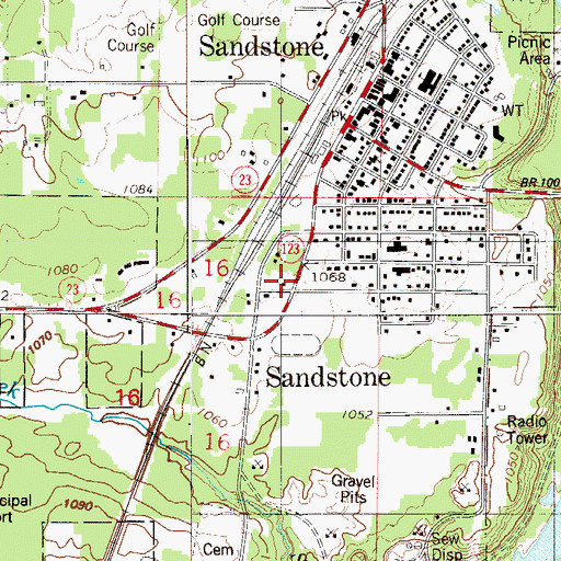 Topographic Map of Harvest Christian School, MN
