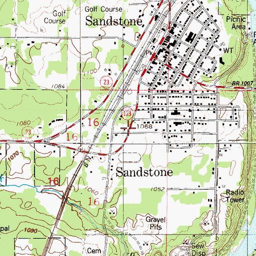 Topographic Map of Community Worship Center, MN