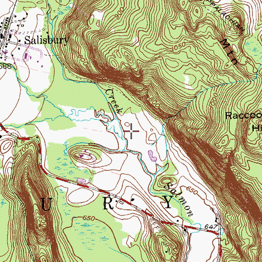 Topographic Map of Factory Brook, CT