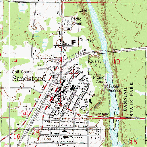 Topographic Map of Assembly of God Church, MN