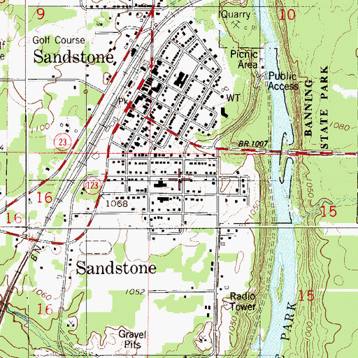 Topographic Map of Dell Grove Emmanuel Lutheran Church, MN