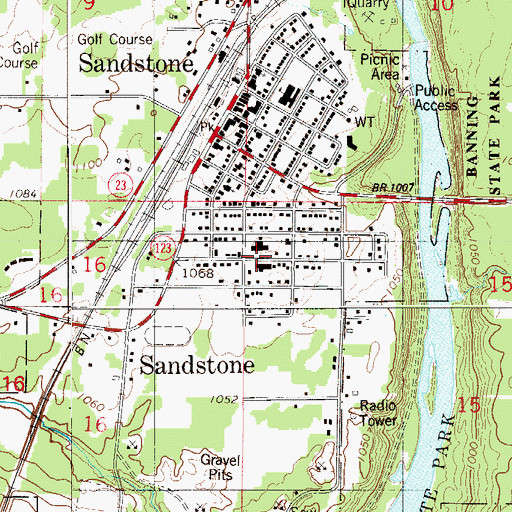 Topographic Map of Essentia Health Pine Medical Center, MN