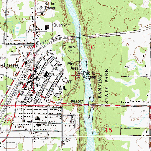 Topographic Map of Watertower Park, MN