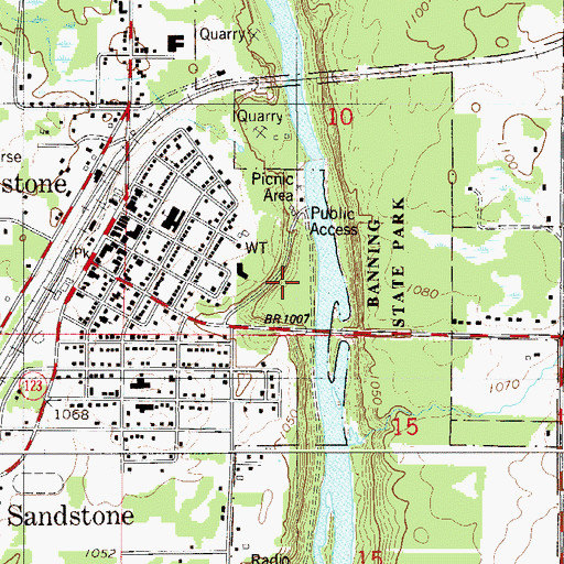 Topographic Map of Robinson Park, MN
