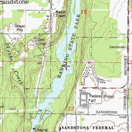 Topographic Map of Big Spring Falls, MN