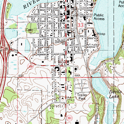 Topographic Map of Rural School Museum, MN
