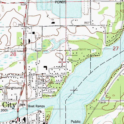 Topographic Map of Meadow Ridge Park, MN