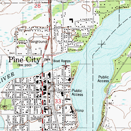 Topographic Map of Chaleen Park, MN