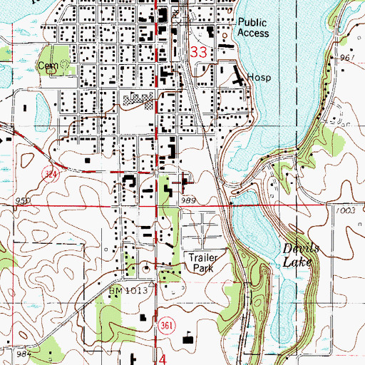 Topographic Map of Pine Technical and Community College, MN