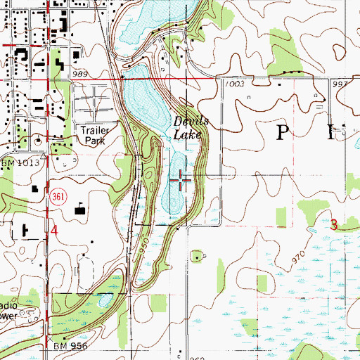 Topographic Map of Squaw Lake, MN