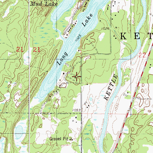 Topographic Map of Wilderness Campgrounds, MN