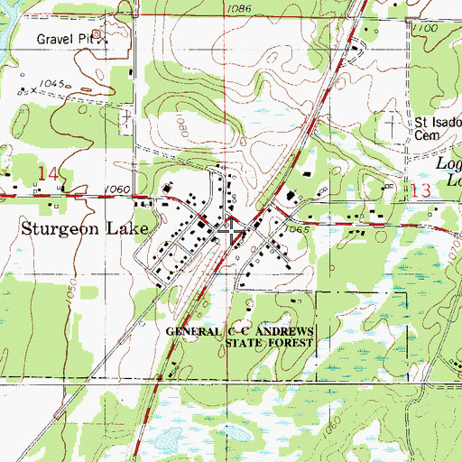 Topographic Map of Sun-Bay Mobile Court and Camping, MN