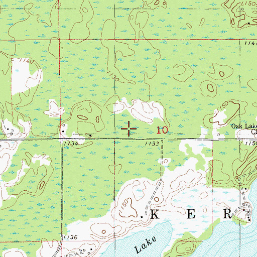Topographic Map of Matuszak's Oak Hills Campground, MN
