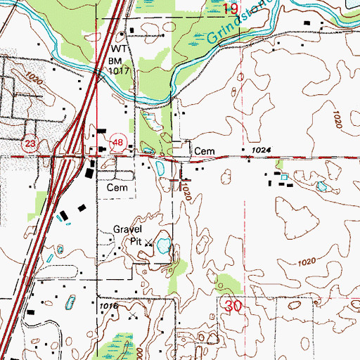 Topographic Map of FirstLight Health System Hinckley Clinic, MN