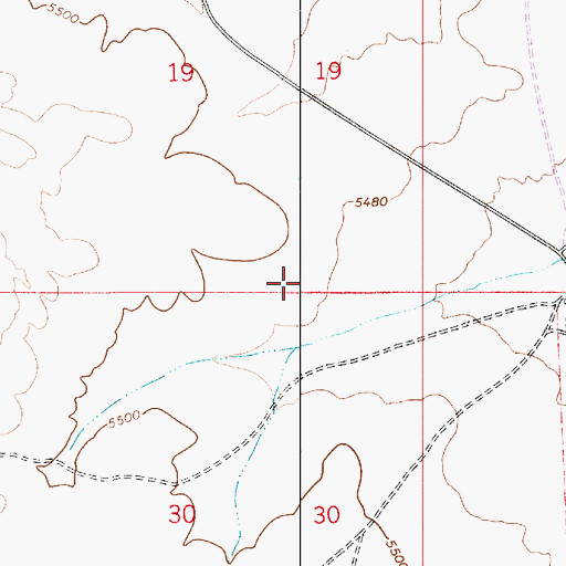 Topographic Map of Canyon Diablo Reservoir, AZ