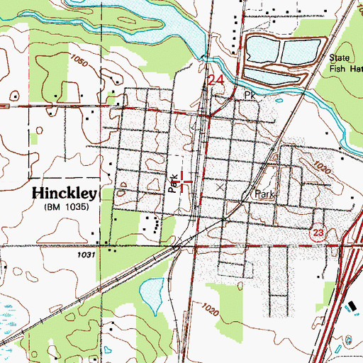 Topographic Map of West Side Park, MN