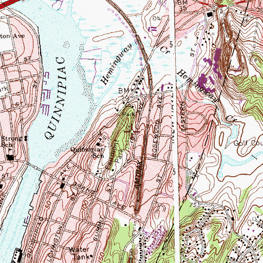 Topographic Map of Fairmont Park, CT