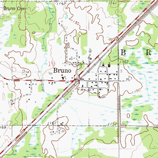 Topographic Map of Trinity Lutheran Church, MN
