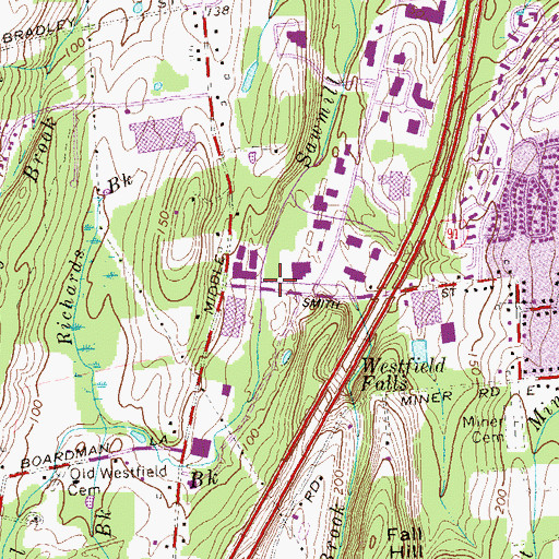 Topographic Map of Fall Brook, CT