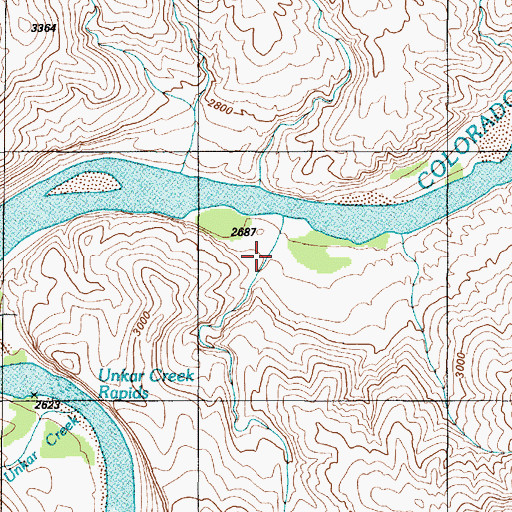 Topographic Map of Cardenas Canyon, AZ