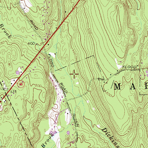Topographic Map of Fawn Hill Brook, CT