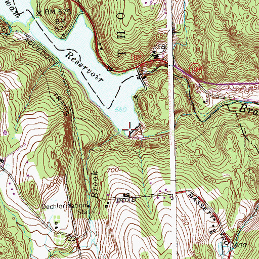 Topographic Map of Fenn Brook, CT