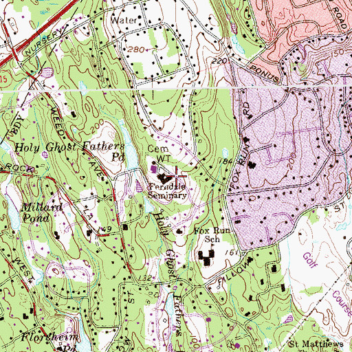 Topographic Map of Ferndale Seminary, CT