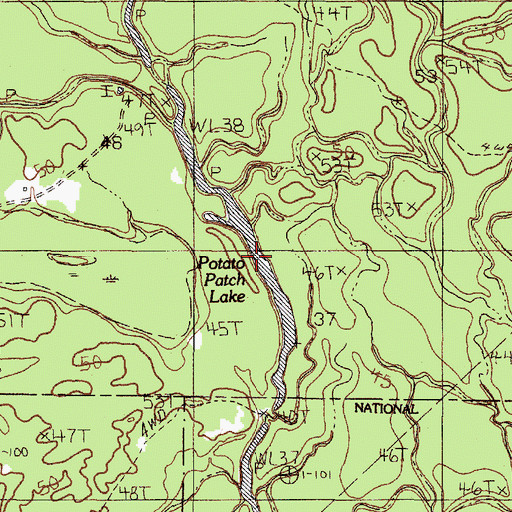 Topographic Map of McGallion Lake, TX