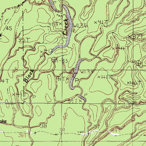 Topographic Map of Briar Cane Break Lake, TX