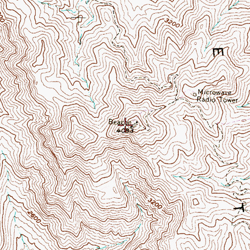 Topographic Map of Barry Goldwater Peak, AZ