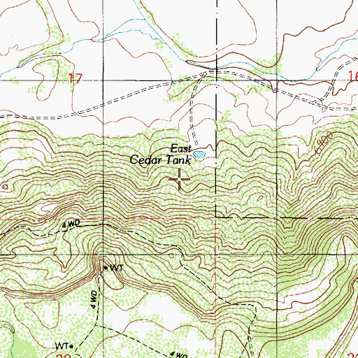 Topographic Map of Cedar Tank (historical), AZ
