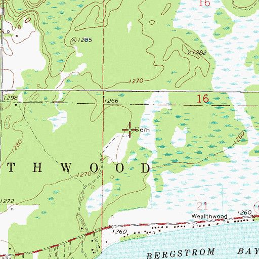 Topographic Map of Black Cemetery, MN