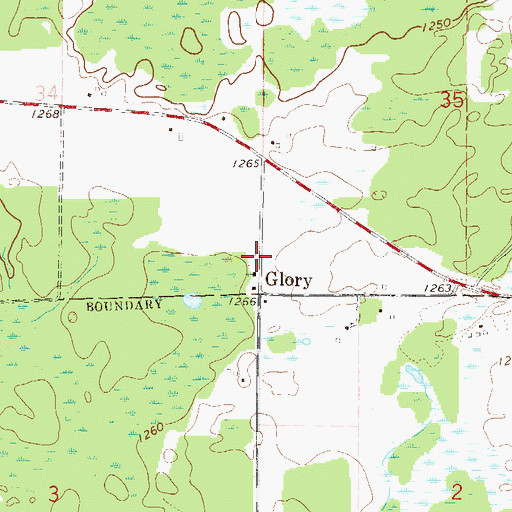 Topographic Map of Calvary Baptist Cemetery, MN