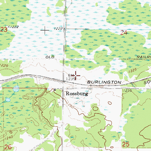 Topographic Map of Church of the Blessed Virgin Cemetery, MN