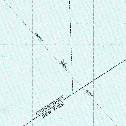 Topographic Map of Fishers Island Ferry, CT