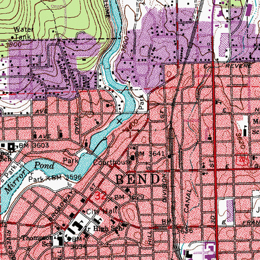 Topographic Map of Pacific Park, OR