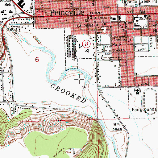 Topographic Map of Rimrock Park, OR