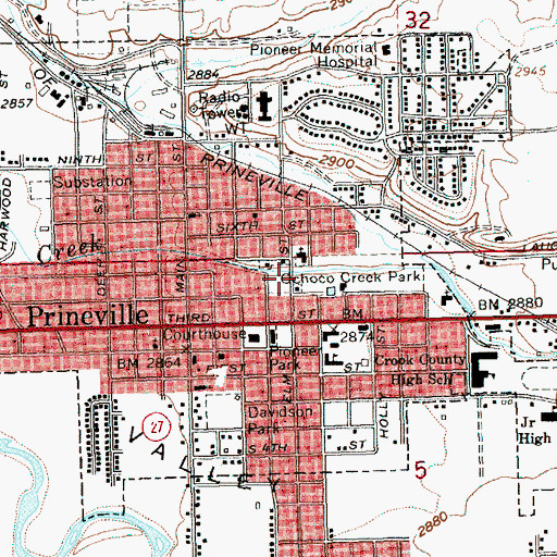Topographic Map of Stryker Park, OR
