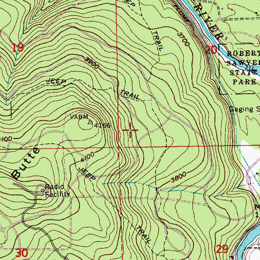 Topographic Map of Awbrey Village Park, OR